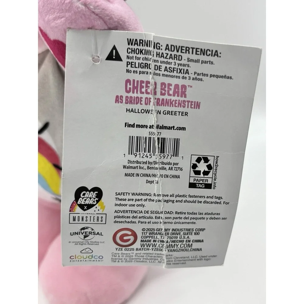 Care‎ Bears x Monsters Cheer Bear As Bride Of Frankenstein Holloween Greeter